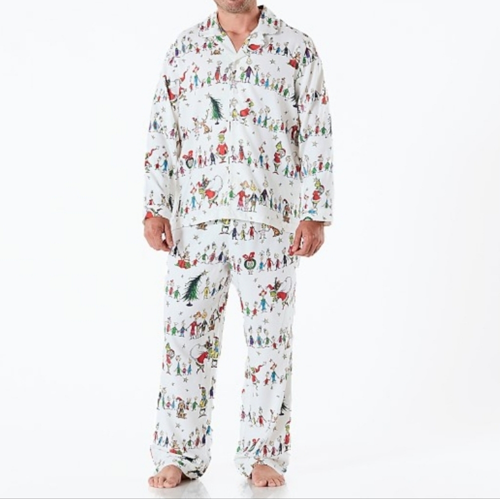 Pottery Barn Grinch adult pajama set size small